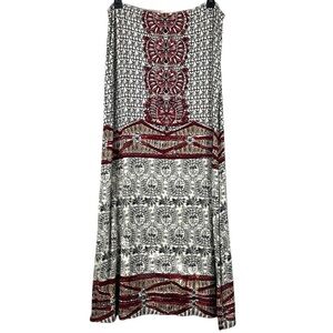 Max Studio Patterned Maxi Skirt Size Large
